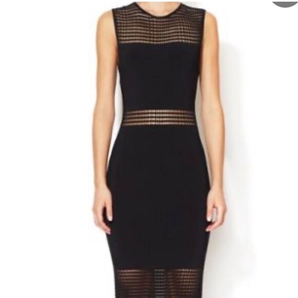 NG the Label Sleeveless Sheath Black Midi Dress 4 NWOT - Picture 1 of 8